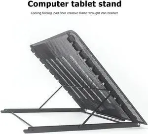 6 Gears Adjustable Laptop Support Stand Folding Heat Dissipation Mesh Desktop Holder Bracket for iPad Computer Notebook Tablet