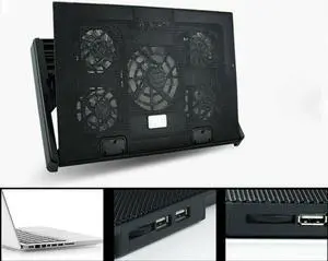 Laptop Cooler Cooling Pad 2 USB Ports and Two Cooling Fan For 12 15.6 inch Stand Speed Notebook Adjustable I4K2
