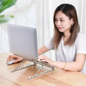 Foxnovo X Style Adjustable Foldable Aluminum Laptop Stand Desktop Notebook Holder Desk Laptop Stand For Macbook Pro Air Laptop
