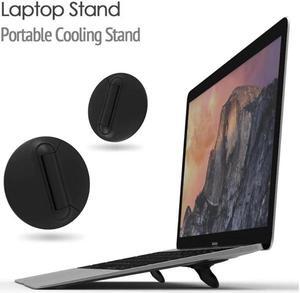 1 Pair Laptop Stands Universal Black Mini ABS Portable Heat Dissipation Notebook Computer Cooling Pads Base Holder for MacBook