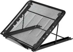 Mesh Ventilated Adjustable Laptop Stand for Laptop/Notebook /Tablet and more (Black)