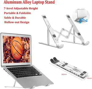 Laptop Stand Height Adjustable Aluminum Laptop Riser Holder Portable Notebook Laptop Holder for MacBook Air Pro 17 Inch Laptop