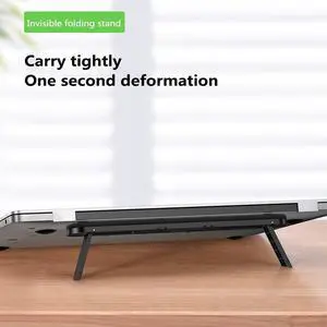 Mini Portable Invisible Laptop Holder Adjustable Cooling Stand Foldable Multifunctional Holder For Desk Laptop Notebook Tablets