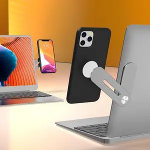 Mini Screen Support Bracket Laptop Side Mount Connect Tablet Stand Adjustable Dual Monitor Display Clip Cell Phone Holder