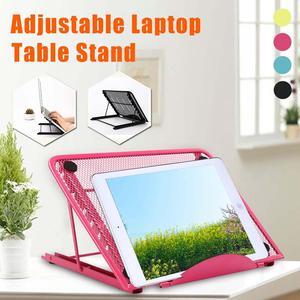 for MacBook Pro Air Laptop Holder Height Adjustable Desktop Notebook Table Stand Metal Mesh Ventilated Cooling Foldable