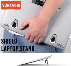 Mini Portable Invisible Laptop Stand for NoteBook Universal Adjustable Desktop Laptop Holder Cooling Pad Riser for Macbook Air