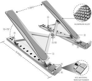 Alloy Model Six Gears Adjustable Lifting Folding Portable Desktop Cooling Computer Stand For Laptop For IPAD Notebook Stand