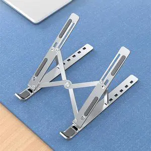 Laptop Stand Portable 6 Heights Adjustable Aluminum Desktop Ventilated Cooling Holder Folding Ultra for MacBook up to 15.6 inch