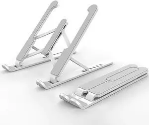 Portable Laptop Aluminium Alloy Stand Foldable Support Base For Macbook Pro Lapdesk Holder Cooling Bracket Riser Non slip Laptop