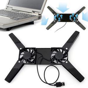 Mini Notebook Cooler Foldable USB Powered Cooling Fan Cooling Pad Safety Stand Double Fans Notebook Laptop Universal Accessories