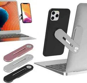 Laptop Expansion Stand Aluminum Alloy Magnetic Bracket Side Mount Work for All Smartphone Reduce Cervical Spine Fatigue