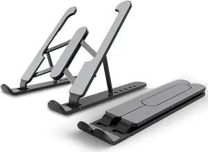 Laptop Tablet Stand 6 Level Height Adjustable Computer Riser Ergonomic Foldable Portable Desktop Laptops/Tablet Cooling Holder