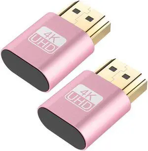 2Pcs 4K HDMI DDC EDID Dummy Plug VGA Virtual Display Emulator Connector Adapter Vga Virtual Display Adapter