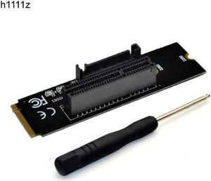 NGFF M.2 to PCI-E 4X Riser Card M2 M Key to PCIe X4 Adapter with LED Indicator SATA Power Riser for Bitcoin Miner Mining