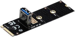 2pcs NGFF to PCI-E Riser Card M2 Slot to PCIe Expansion Card Convertor USB 3.0 Extender Adapter for Graphics Cards for BTC Miner