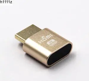 10pcs VGA Virtual Display Adapter HDMI DDC EDID Dummy Plug Headless Ghost Display Emulator Lock plate 1920x1080 New generation@60Hz