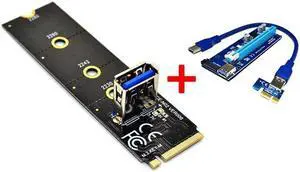NEW NGFF M.2 to PCI-E X16 Slot Transfer Card Mining Pcie Riser Card Extension Cable for Miner Antminer