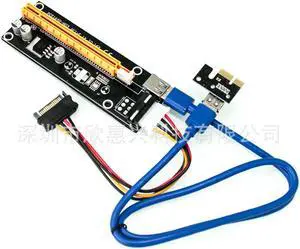 6pcs Version 006 PCIe PCI-E PCI Express Riser Card 1x to 16x USB 3.0 Data Cable SATA PCIE Riser Cards 60CM