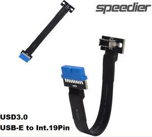 Misskit  FPV USB 3.0 USB-E To Int.19 Pin TYPE-E 20Pin Header FPC Flat Extension Adapter Ribbon Cable EMI shielding(27.55")