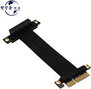 Misskit PCI Express Extension Cable PCIE X4 to X4 Graphics Cards Riser Cable 270 Degree Right Angle PCI-E X4 Slot PCIe 4x Extender Cables(11.81")