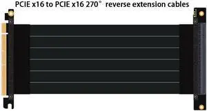 Misskit PCIe Flexible Flat PCI-E 16X to 16X Adapter Extension Cable PCI Express 16 to 16 X Adapter Riser Card PCIE Extender for BTC Mining(5.9")
