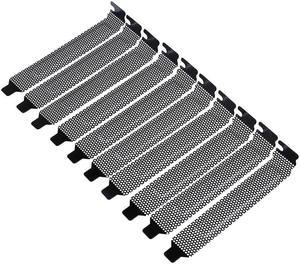 Misskit 10pcs/pack Black Hard Steel Dust Filter Blanking Plate PCI Slot Cover With Screws