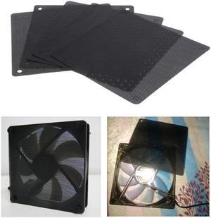 5Pcs/set 120mm Cuttable Black PVC PC Fan Dust Filter Computer Case Cooler Dustproof Mesh Cover PC Cooling Accessories C26