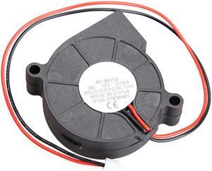 DC 12V 0.06A 50x15mm Black Brushless Cooling Blower Fan 2 Wires 5015S Best Price