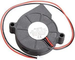 Thermoplastic Material Black Brushless DC Cooling Blower Fan 2 Wires 5015S 12V 0.06A 50x15mm