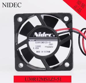NIDEC U30R12MS1Z5 51 3015 12V 0.05A 3CM 30mm notebook hard fan 3cm 0.6W cooling