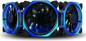 1PC 12cm Double Aperture Multi colored Silent LED Computer Case PC Cooling Fan 12V Cooling Fan
