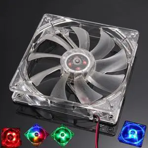 120mm PC Computer fan 4 LEDs Case colorful Cooling Fan Plastic 12CM Fan for Computer Case CPU Cooler Radiator pk arsylid cooler