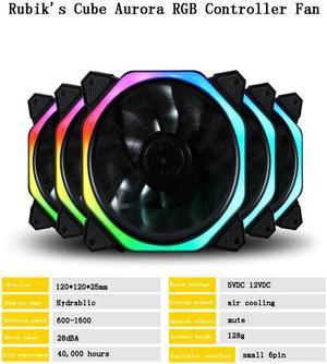 120mm Colorful RGB LED Cooling Fan Computer PC Host Chassis Cooler Fans With 11 Fan Blades Ultra Quiet