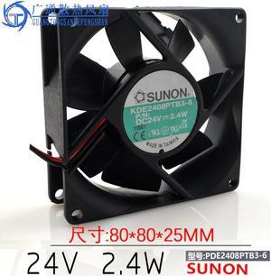 KDE2408PTB3 6 80mm 8cm DC 24V 2.4W 80x80x25mm server inverter axial cooling fans