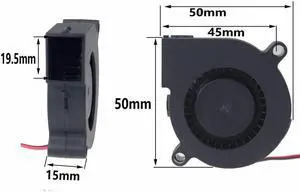 1 Piece DC 24V 50mm x 15mm 2Pin Centrifugal Blower Fan PC Cooling Turbo Cooler 5cm 5015 Bearing Air Fan 4500RMP