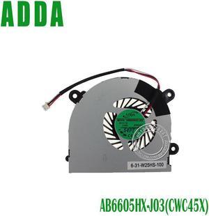 laptop cpu cooling fan cooler fan for MSI S6000 X600 CLEVO 7872 C4500 FAN AB6505HX J03 AB6605HX J03 6 31 W25HS 100 BS5005HS U89