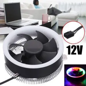 Colorful LED Aperture CPU Cooling Fan PC CPU Cooler Fan Heatsink Quiet Radiator for Intel 775/1366/1156 1150 for AMD AM2/2+/3/3+