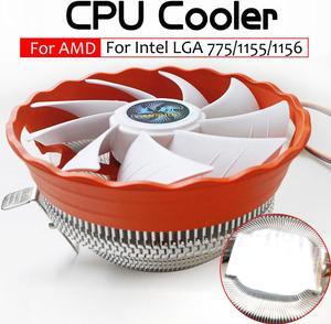 CPU Cooler Fan 12V Hydraulic Bearing Heatsink RGB Fan Computer PC Case Cooling Radiator for Intel LGA 775 1150 1155 1156 AMD1150