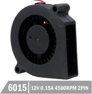 5pcs 60mm 6cm DC 12V 2Pin Blower Fan 60x15mm Centrifugal Blower Cooling Cooler Fan