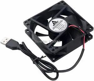 2Pieces LOT DC 5V USB power 8cm 80mm x 25mm 8025 Brushless Cooling cooler Fan Hydraulic