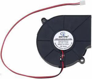 2 pcs 75mm x 15mm Brushless 12 V 2Pin DC Cooling Blower Fan 7515 7cm 75x15mm 7.5cm