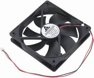 1 pcs 2 Wire 120x120x25mm DC 24V Two Balls Brushless Axial Flow Cooler Cooling Fan 120mm x 25mm High Speed 3000RPM 12025