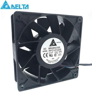 for delta PFC1212DE For Bitcoin GPU miner powerful cooling fan 120*120*38mm 12V PWM 4 pin 252.8 CFM 5500 RPM66.5 dB(A)