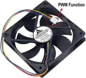 2PCS lot Hydraulic 120mm x 25mm 12cm 4 Pin 12V PWM FG Cooling Fan for Computer CPU Cooler