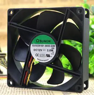 EE92251B1 0000 G99 92*92*25mm 9cm DC 12V 2.0W 3 wire cooling fan