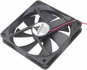 2 Pcs 140mm x 25mm 14cm DC 12 Volts Dual Ball Computer Case Brushless Cooler Cooling Fan 12V 140x140x25mm 2Pin 14025B