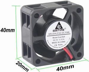 5 Pcs 4020 Dual Ball 5V DC Brushless Cooler 40mmx40mmx20mm Motor Heatsink Cooling Fan 40mm x 20mm 2Pin 4cm