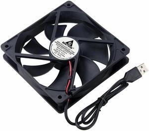 1 Pcs High Airflow 2000RPM 120mm x 25mm 12025 5V DC USB Power Supply Internet Computer Case Cooler Cooling Fan 120*120mm