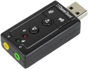 7.1 Sound Card 3D Stereo USB Audio Adapter to jack 3.5mm External Sound Card for Windows XP/2000/Vista/7 Laptop PC