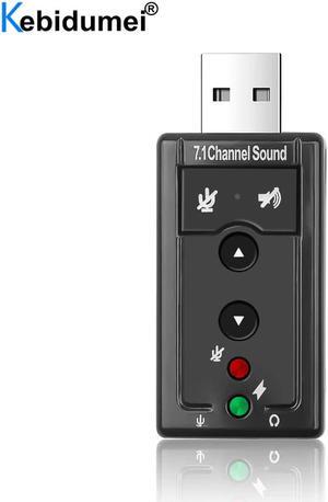 Sound Card External USB 2.0 Audio Mic Speaker Adapter Microphone Virtual 7.1 Channel Stereo 3.5mm Jack Headset Sound Card